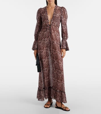 Berta leopard-print beach cover-up | Bananhot
