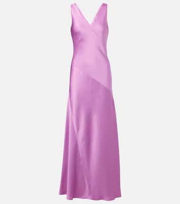 Pilly paneled satin slip dress | Max Mara