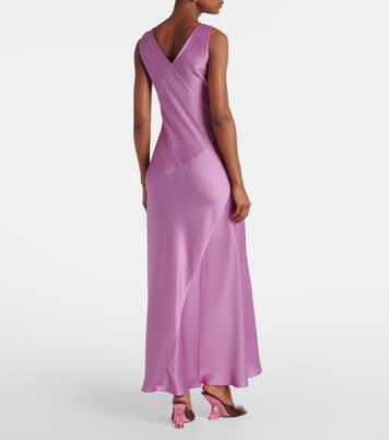 Pilly paneled satin slip dress | Max Mara