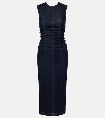 Voto ruched denim midi dress | Sportmax