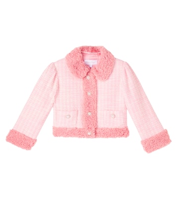 Faux shearling-trimmed tweed jacket | Patachou