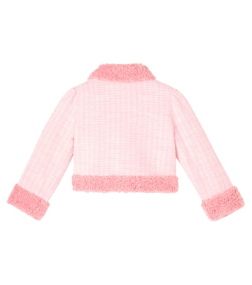 Faux shearling-trimmed tweed jacket | Patachou