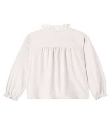 Malaca ruffled cotton blouse | Cozmo