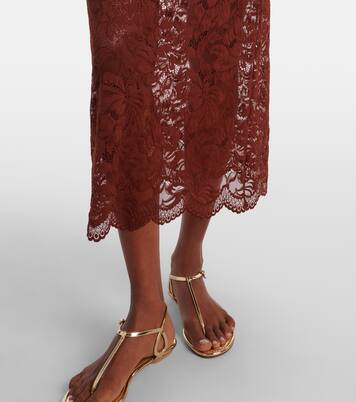 Floral lace midi skirt | Rabanne