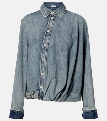 Draped belted denim shirt | Loewe