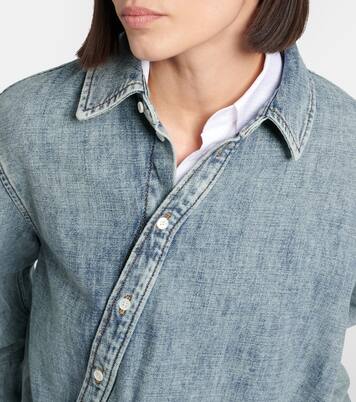 Draped belted denim shirt | Loewe