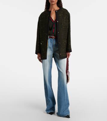 Mid-Rise Flared Jeans Horsebit | Gucci
