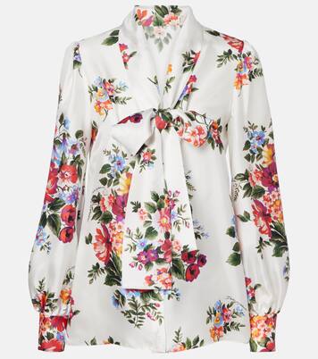 Blusa in seta con stampa floreale | Dolce&Gabbana