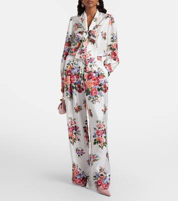 Blusa in seta con stampa floreale | Dolce&Gabbana