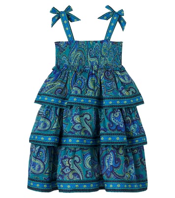 Paisley shirred cotton dress | Zimmermann Kids