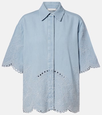 Daylight broderie anglaise denim shirt | Zimmermann
