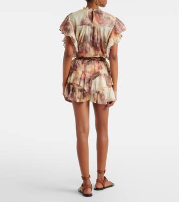 Jocadia printed ruffled cotton skort | Marant Etoile