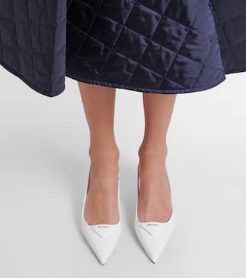 Leather slingback pumps | Prada