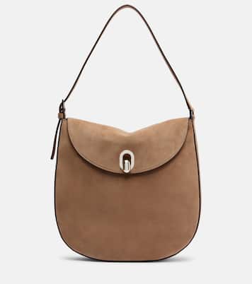 Tondo Large suede shoulder bag | Savette