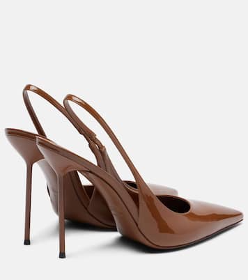 Lidia 105 patent leather slingback pumps | Paris Texas