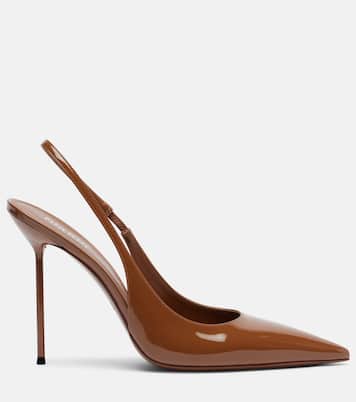 Lidia 105 patent leather slingback pumps | Paris Texas