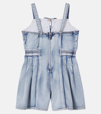 Bestickter Playsuit aus Denim | Monnalisa