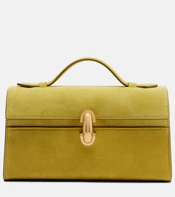 Symmetry Pochette Mini suede top-handle bag | Savette