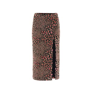 Leo velvet midi skirt | Caroline Constas