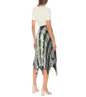 Falda midi de seda plisada | Tory Burch