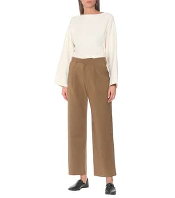 Nicola high-rise straight pants | Deveaux New York