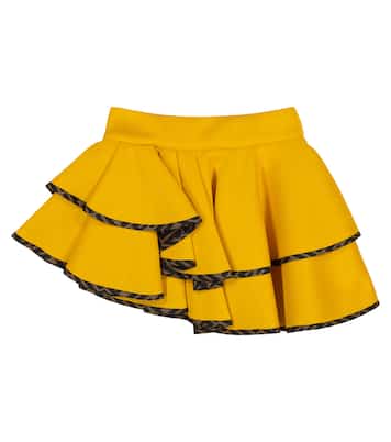 Asymmetrischer Rock aus Neopren | Fendi Kids