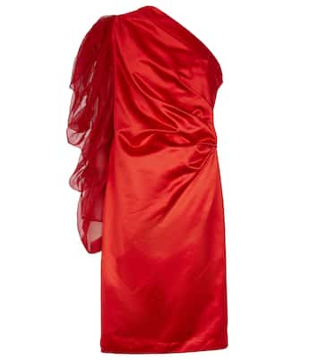 Cotton and silk satin midi dress | Dries Van Noten