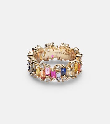 Audrey 18kt gold ring with sapphires and diamonds | Suzanne Kalan