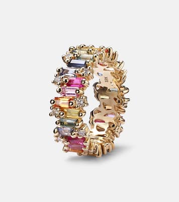 Audrey 18kt gold ring with sapphires and diamonds | Suzanne Kalan