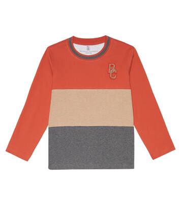 스트라이프 코튼 스웨터 | Brunello Cucinelli Kids