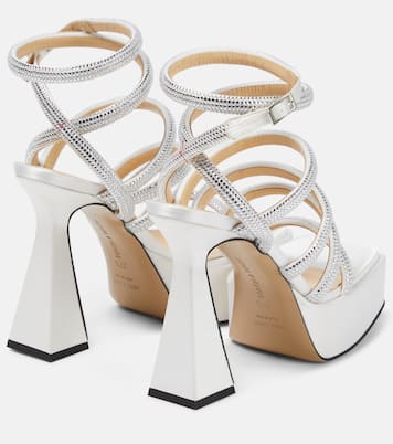 Sydney embellished satin platform sandals | Mach & Mach