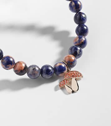 14kt gold beaded bracelet with sapphires and sodalite | Sydney Evan