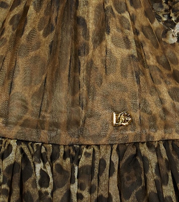 Leopard-print tulle dress | Dolce&Gabbana Kids