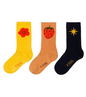 Set of 3 printed cotton-blend socks | Mini Rodini