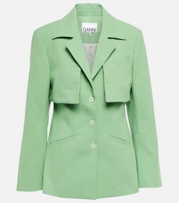 Blazer aus Baumwoll-Canvas | Ganni