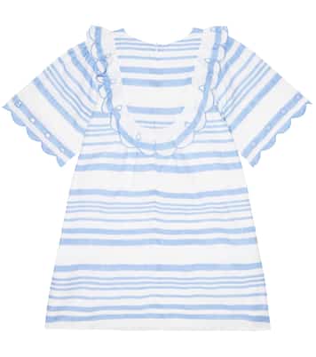 Vestido en chambray de algodón a rayas | Tartine et Chocolat