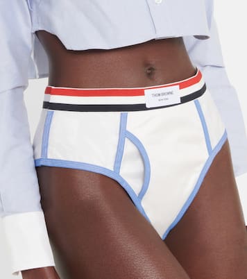 Culottes Oxford Stripe in cotone e seta | Thom Browne