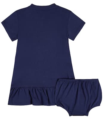 Baby Polo Bear cotton dress and bloomers set | Polo Ralph Lauren Kids