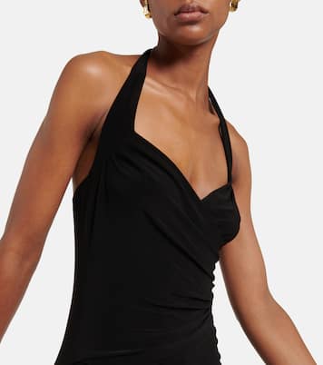 Cayla velvet catsuit | Norma Kamali