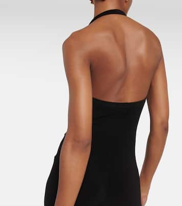 Cayla velvet catsuit | Norma Kamali