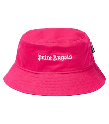 Cappello da pescatore in canvas con logo | Palm Angels Kids