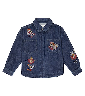 Bestickte Hemdjacke Florencia aus Denim | The New Society