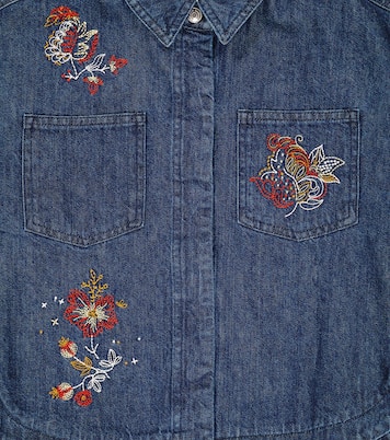 Bestickte Hemdjacke Florencia aus Denim | The New Society