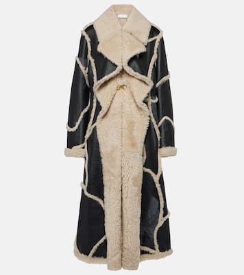 Mantel aus Shearling und Leder | Chloé
