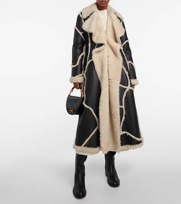 Mantel aus Shearling und Leder | Chloé