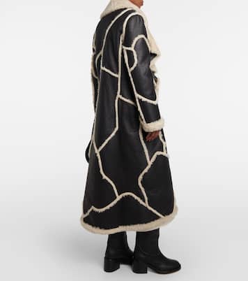 Mantel aus Shearling und Leder | Chloé