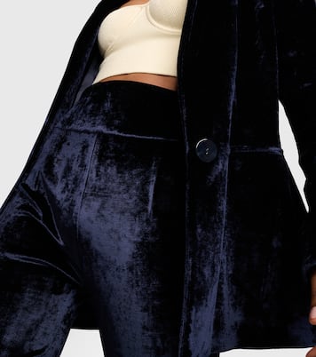 Pantaloni regular in velluto a vita alta | Galvan