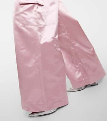 High-Rise-Hose Shay aus Satin | Staud