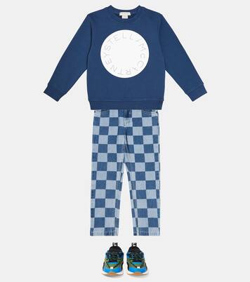 Felpa in pile di cotone con logo | Stella McCartney Kids