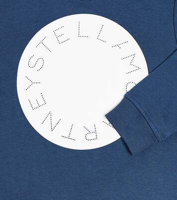 Felpa in pile di cotone con logo | Stella McCartney Kids
